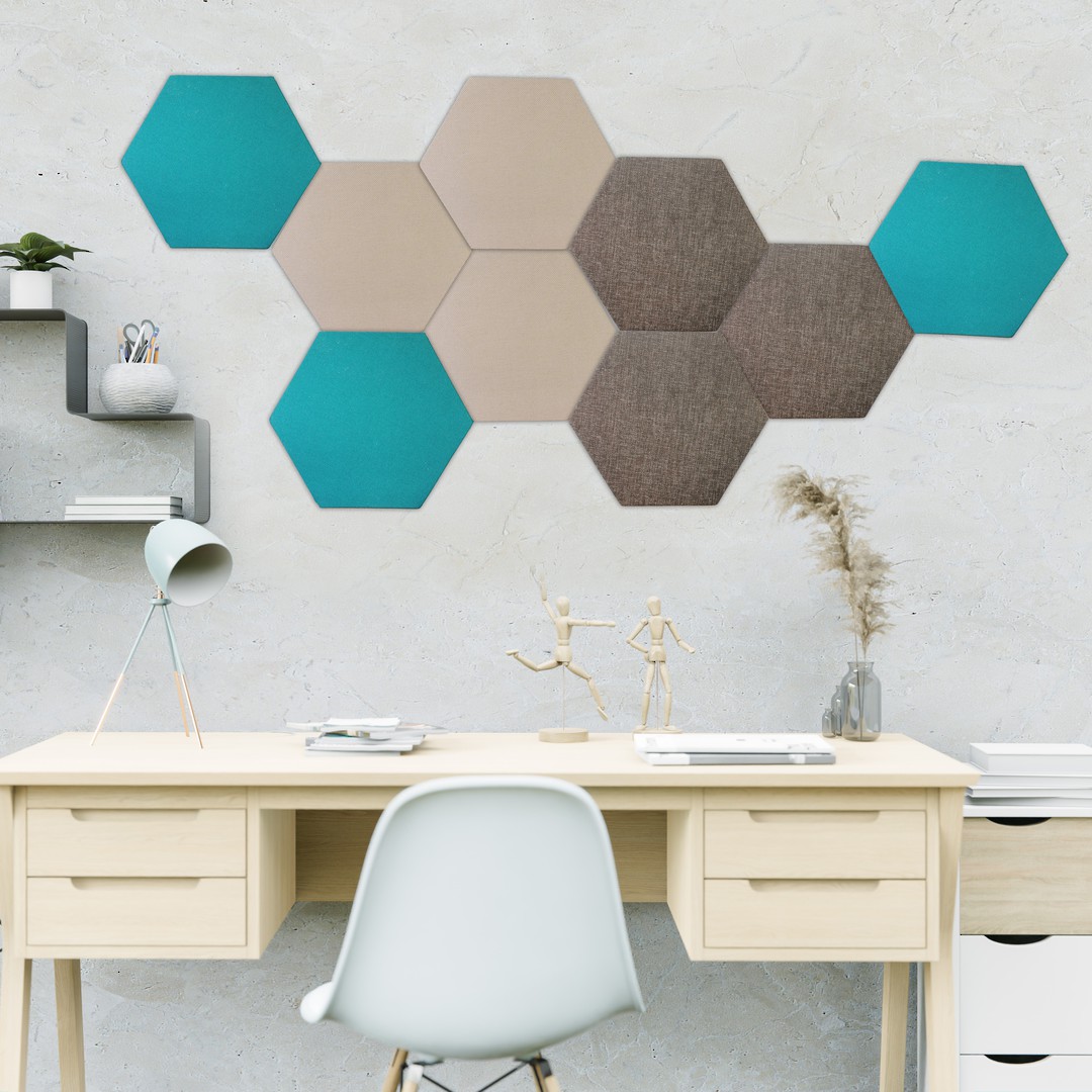 HEXAGON PINBOARD | Pack of 3 (same colour) | Standard Fabric image 1